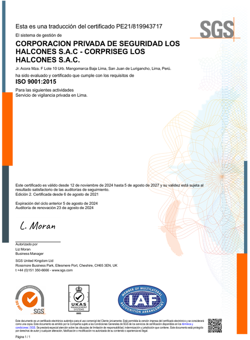 Certificado ISO 9001